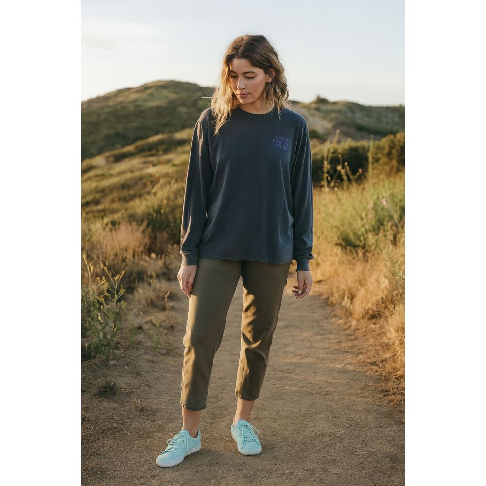 PARKS PROJECT 1968 Gray Long Sleeve T Shirt Tee Top   Women's Size Large
